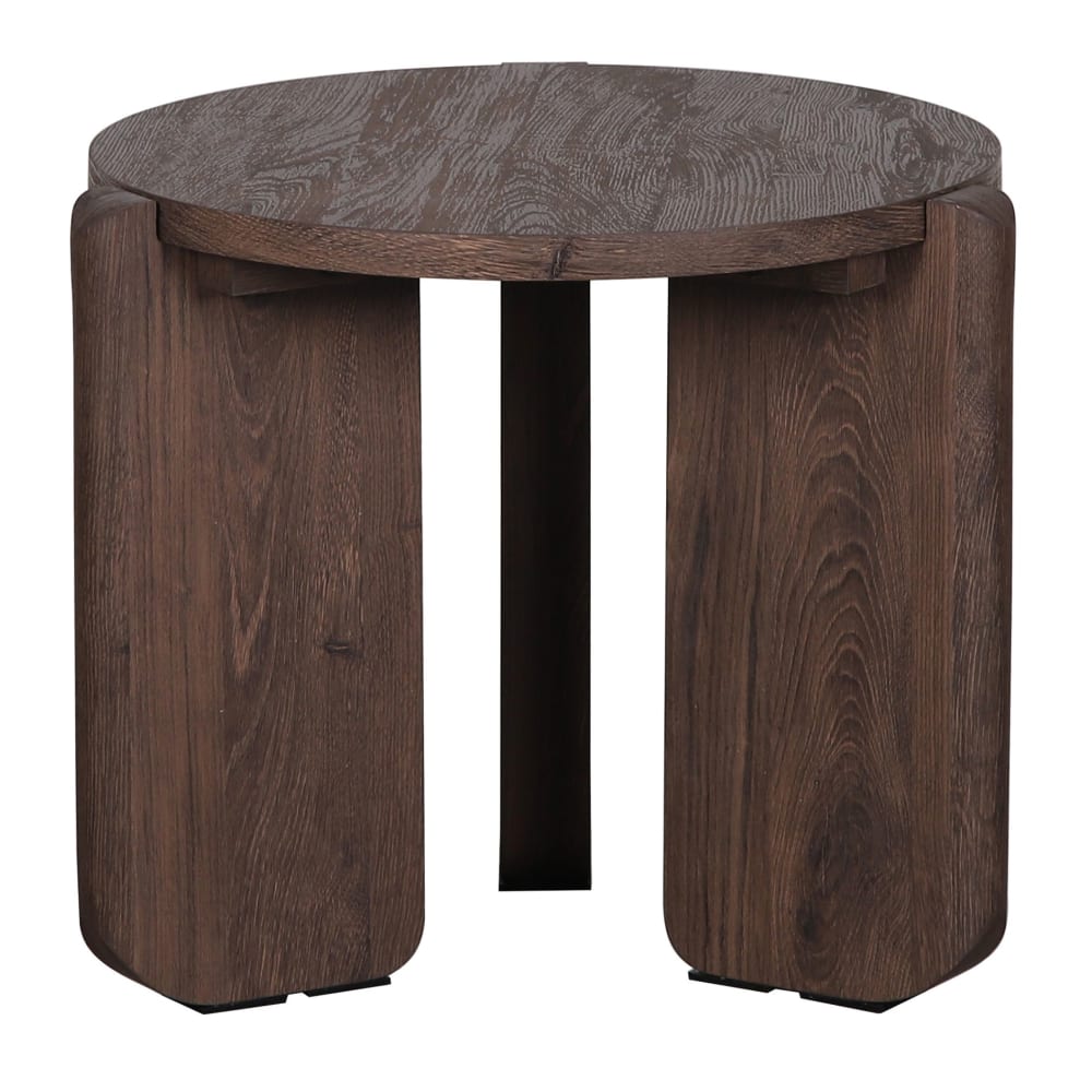 Table basse, Ø 50 cm, effet noyer