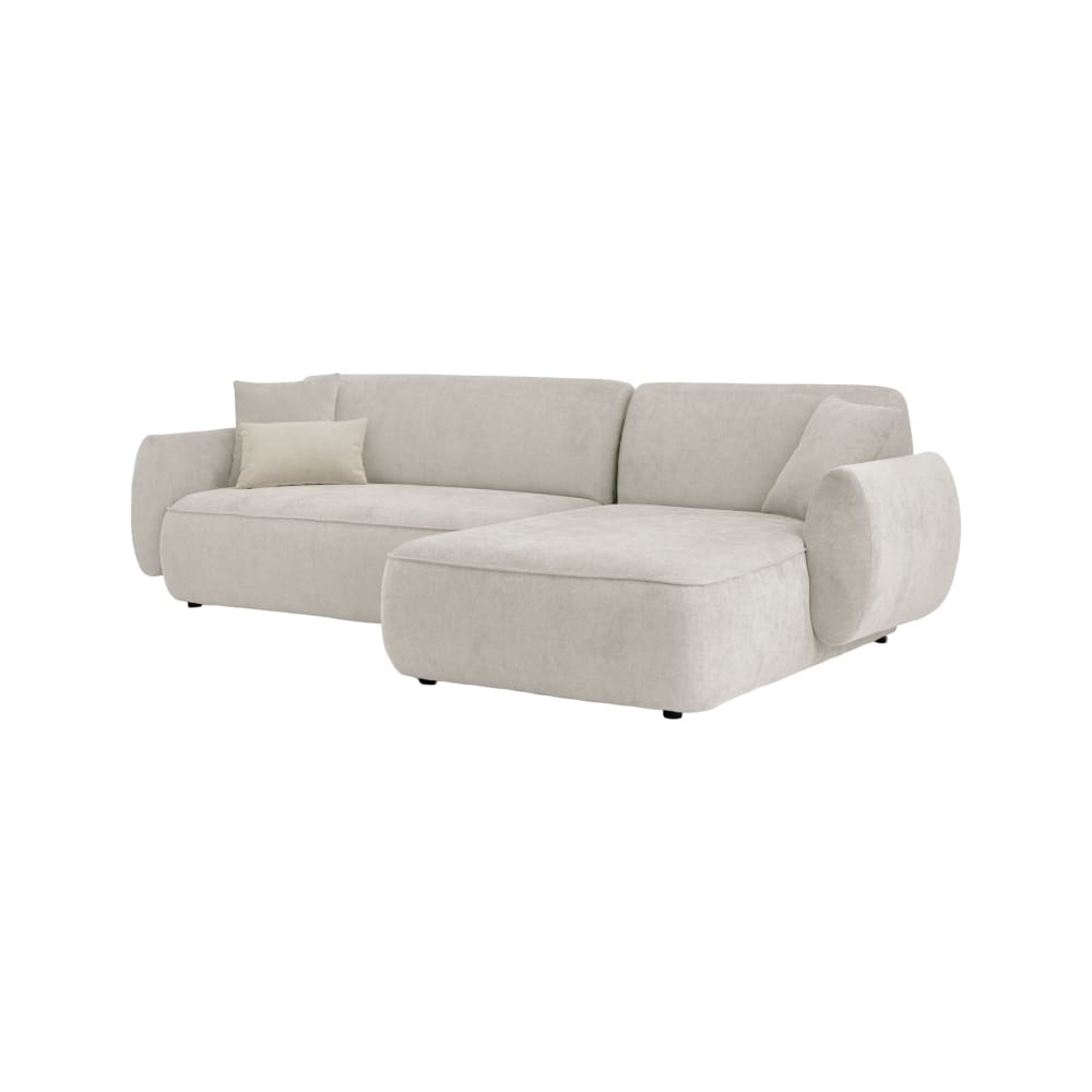 Canapé angle droit 5 places naturel