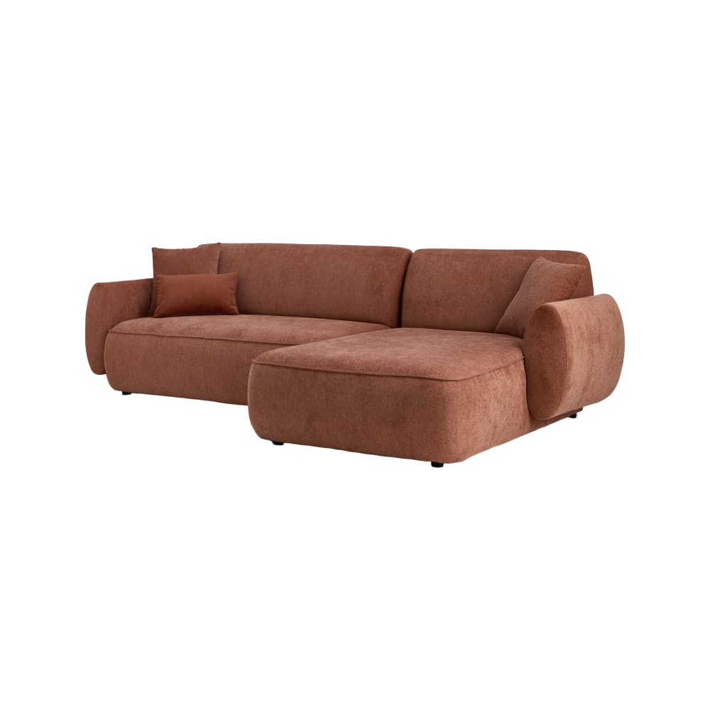 Canapé angle droit 5 places tomette