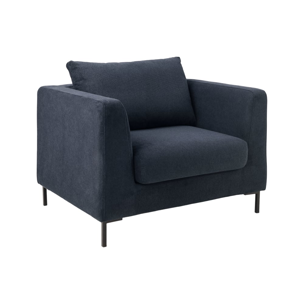 Fauteuil en tissu bleu marine — Beyit