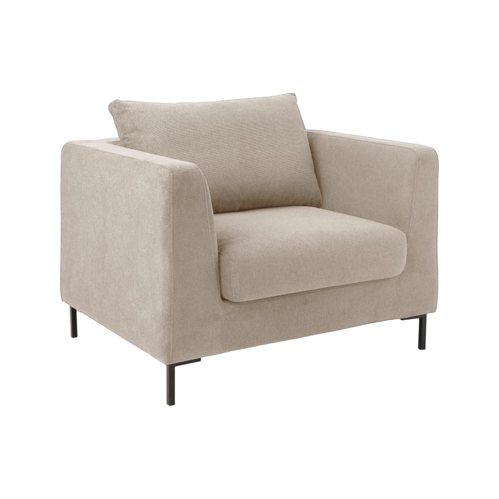 Fauteuil en tissu ivoire — Beyit