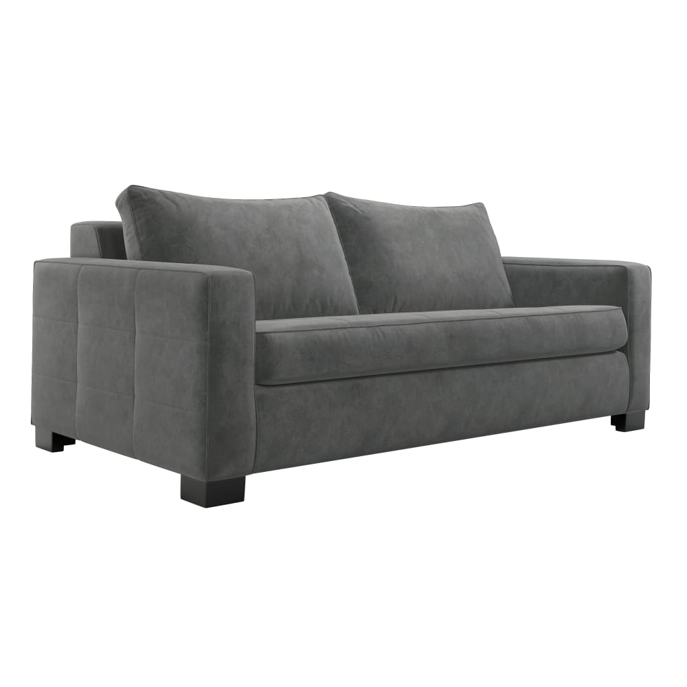 Canapé convertible 3 places en velours gris clair