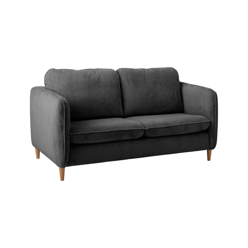 Canapé en velours 2 places gris