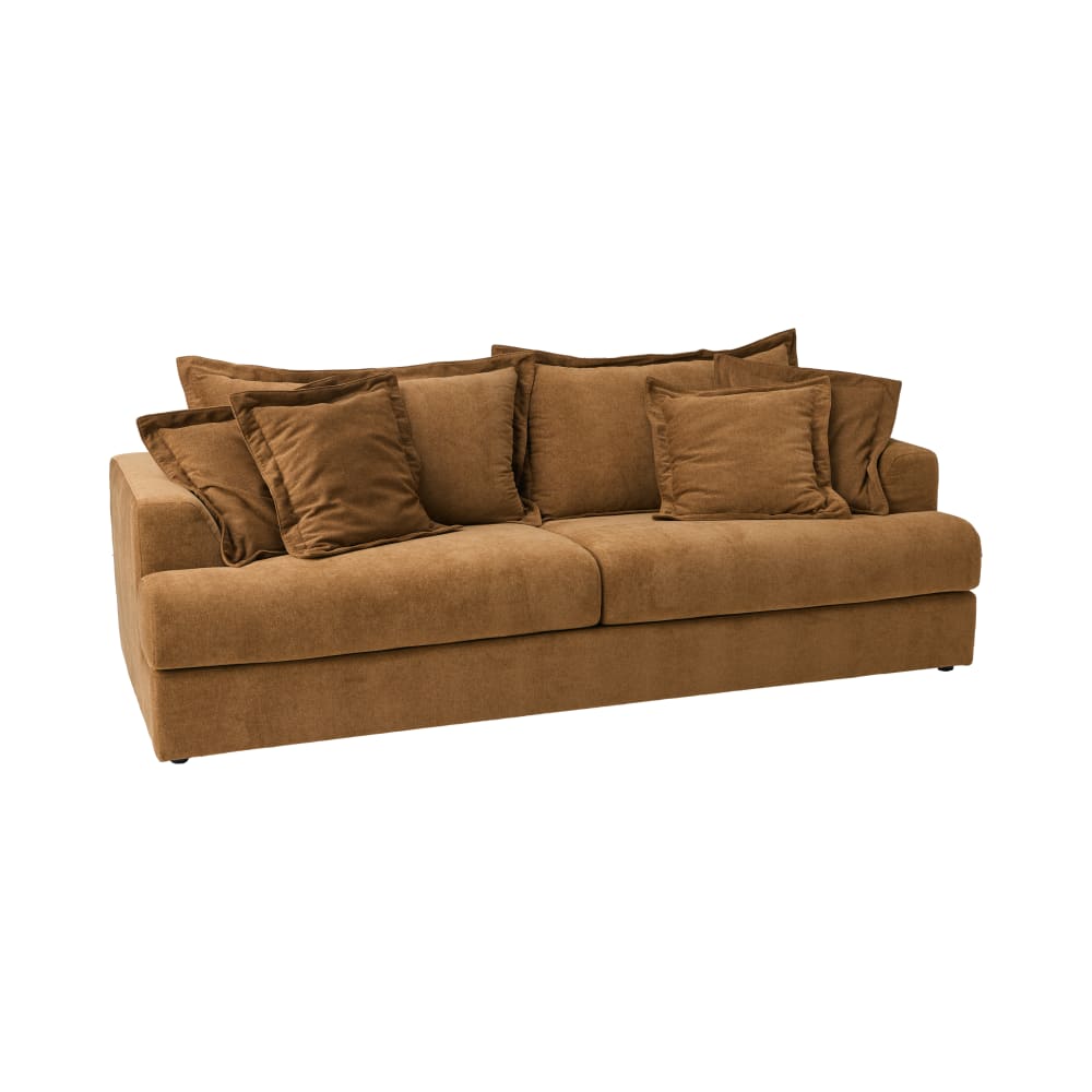 Canapé 3 places en tissu bronze