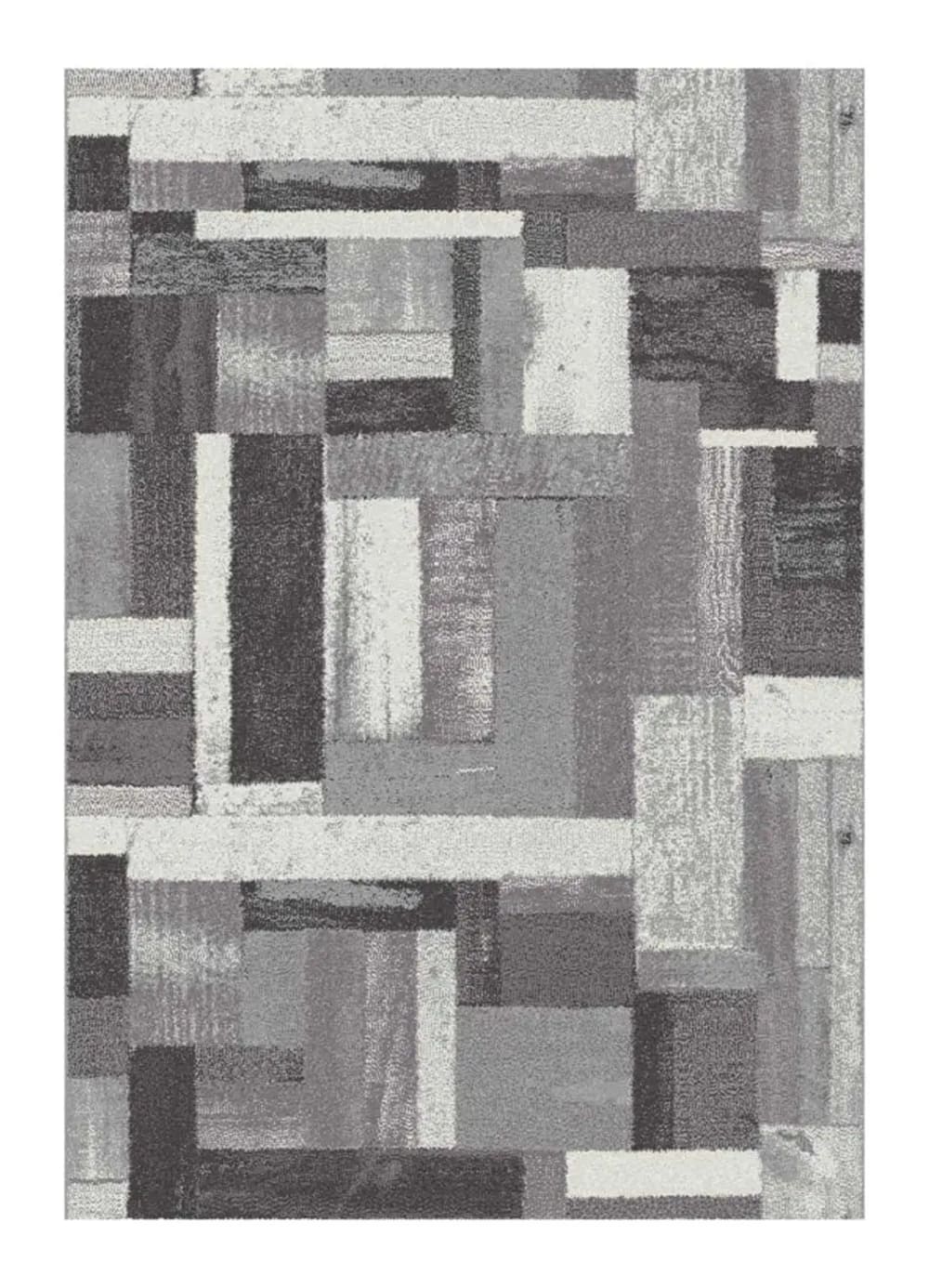 Kurzflorteppich, Geometrisch, grau, 160x230 cm - Maisons Du Monde