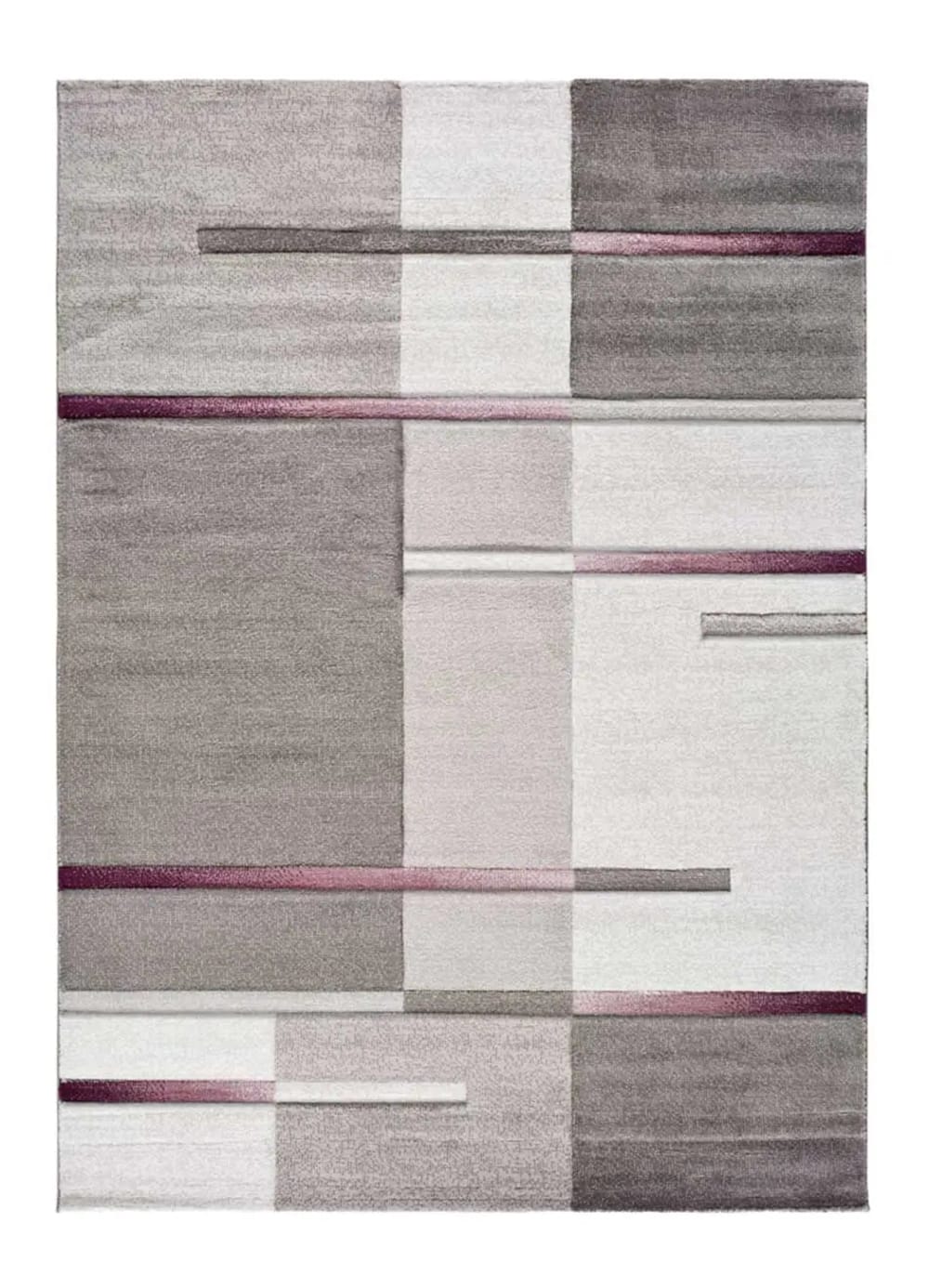 Tapis géométrique lilas/gris 80x150 cm