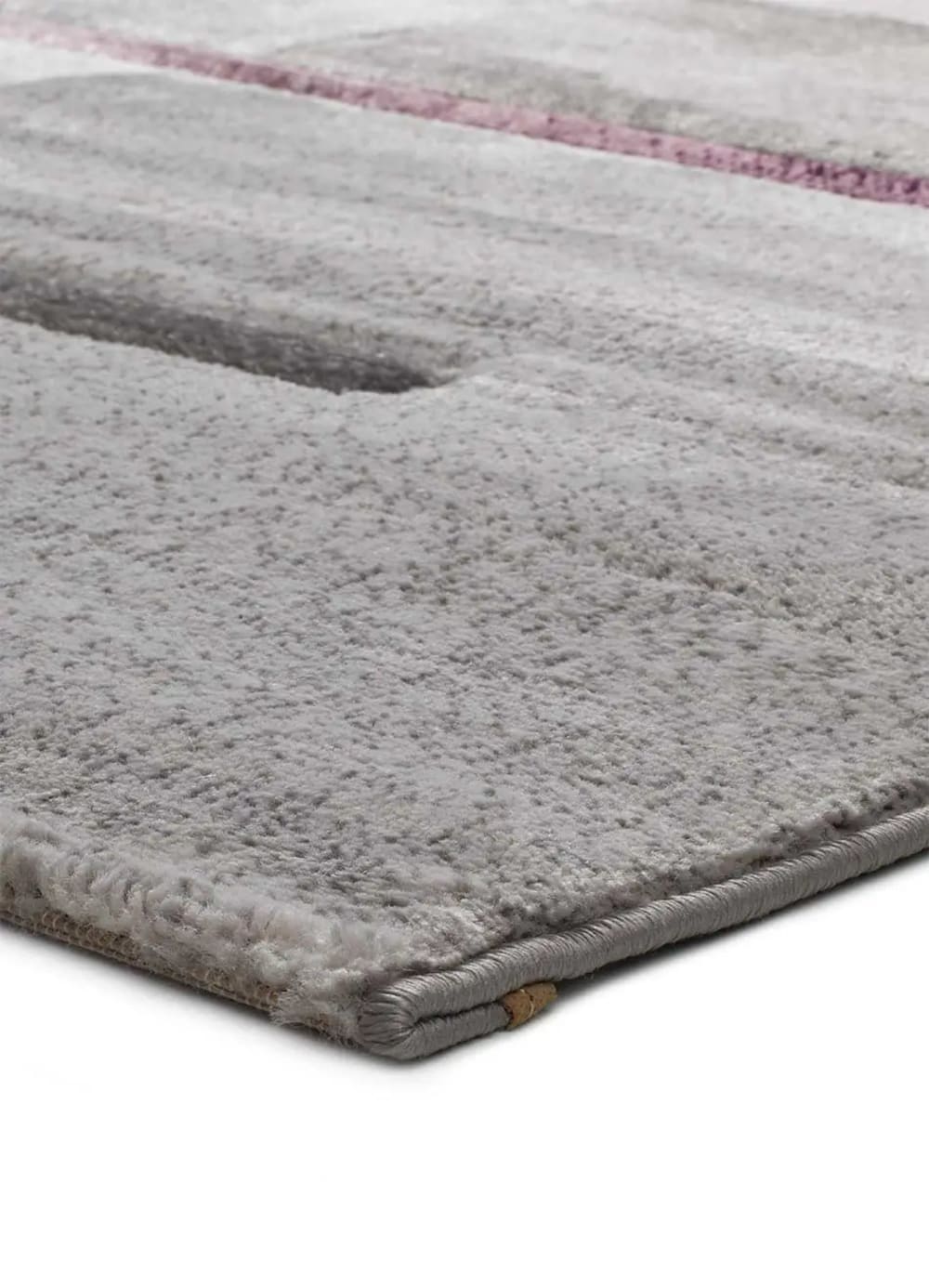 Tapis géométrique lilas/gris 80x150 cm — vue 4