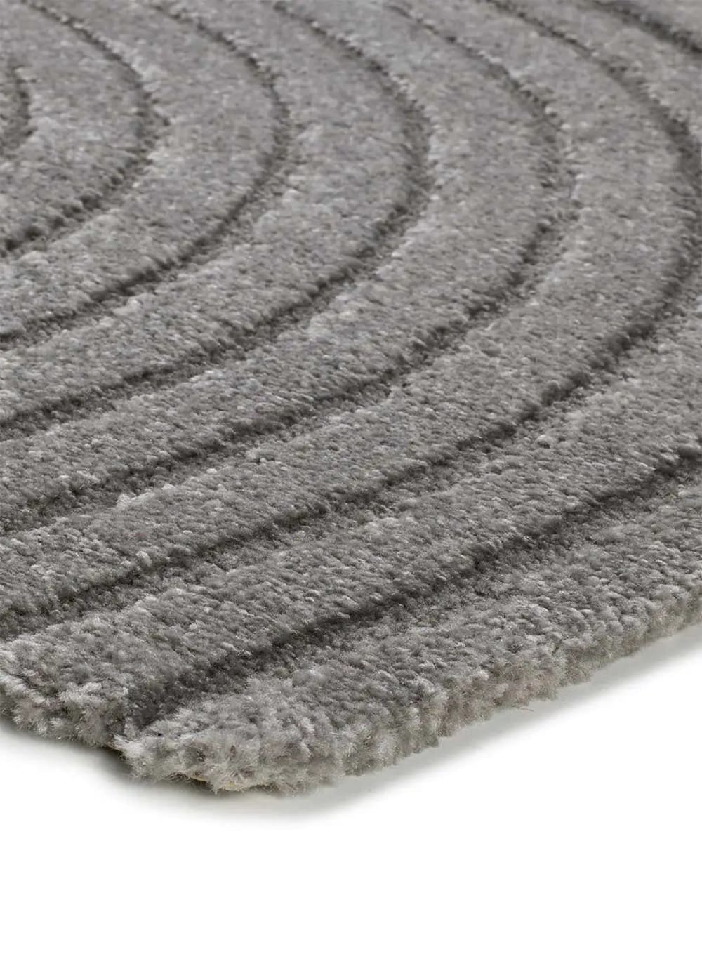 Tapis à relief scandinave gris 120x170 cm — vue 4