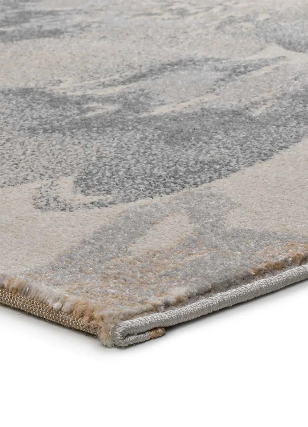 Tapis motifs floraux gris/beige 80x150 cm — vue 4