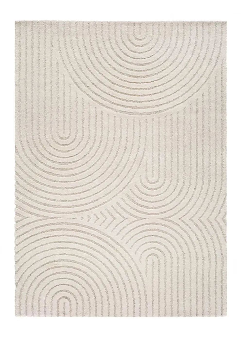 Tapis à relief scandinave blanc 80x150 cm