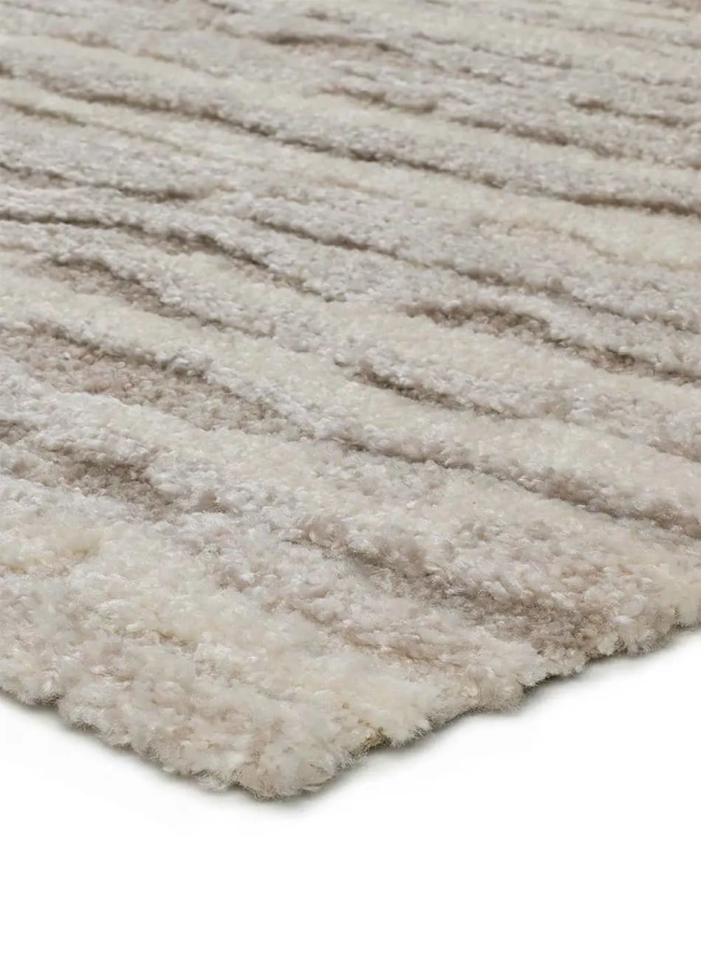 Tapis à relief abstrait beige 80x150 cm — vue 4