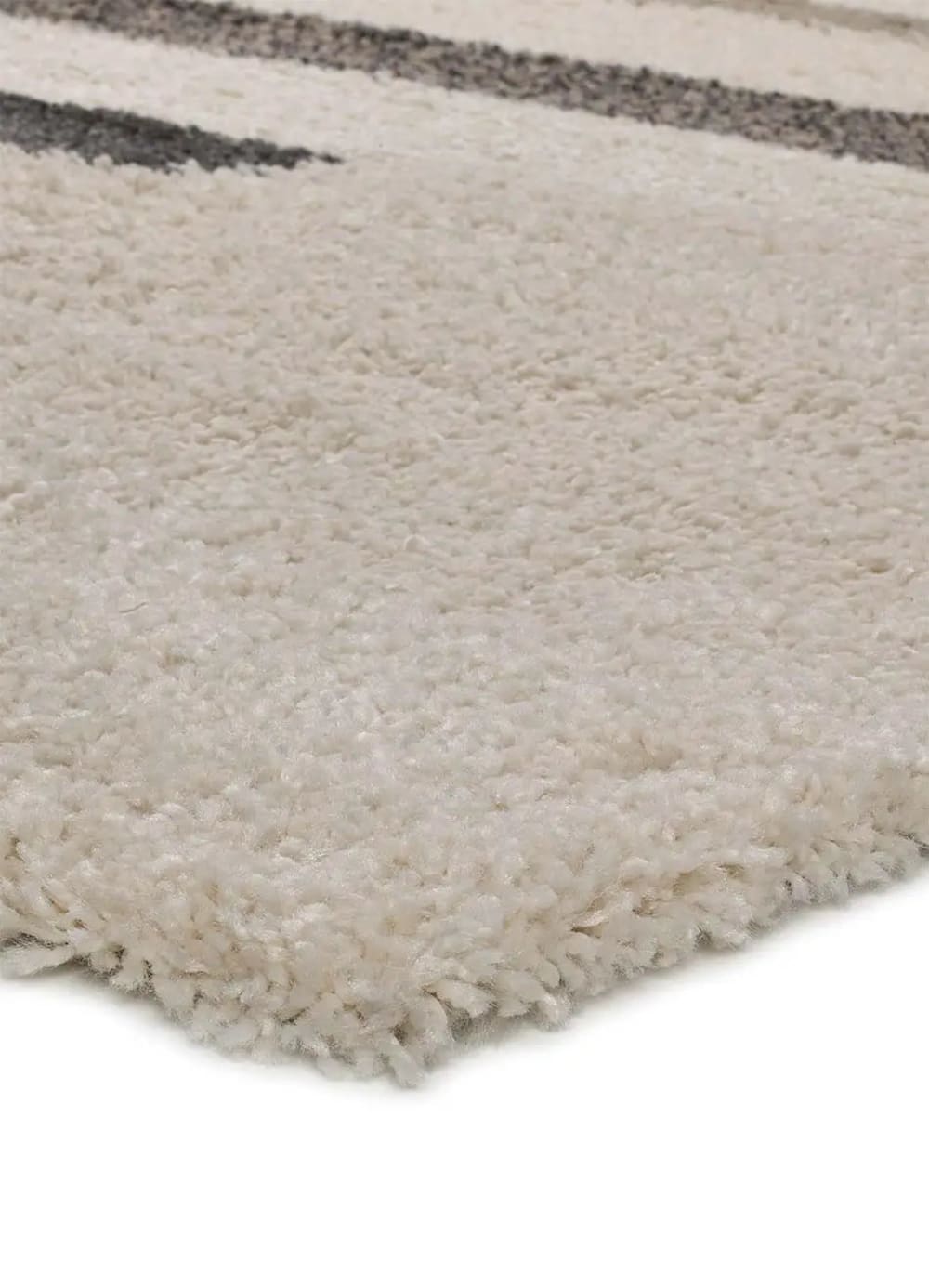 Tapis shaggy géométrique beige/gris 120x170 cm — vue 4
