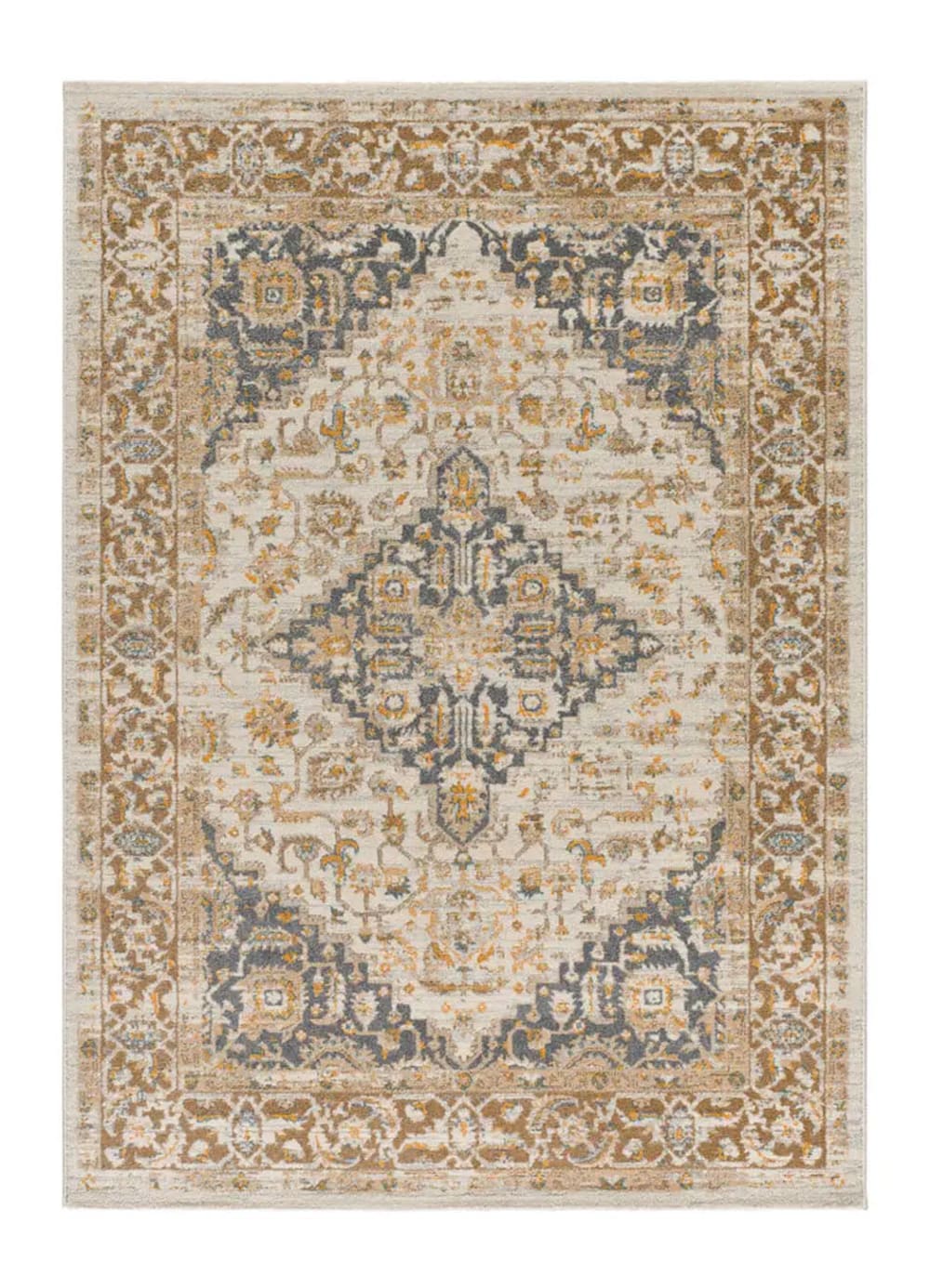 Tapis vintage oriental beige/gris 80x150 cm