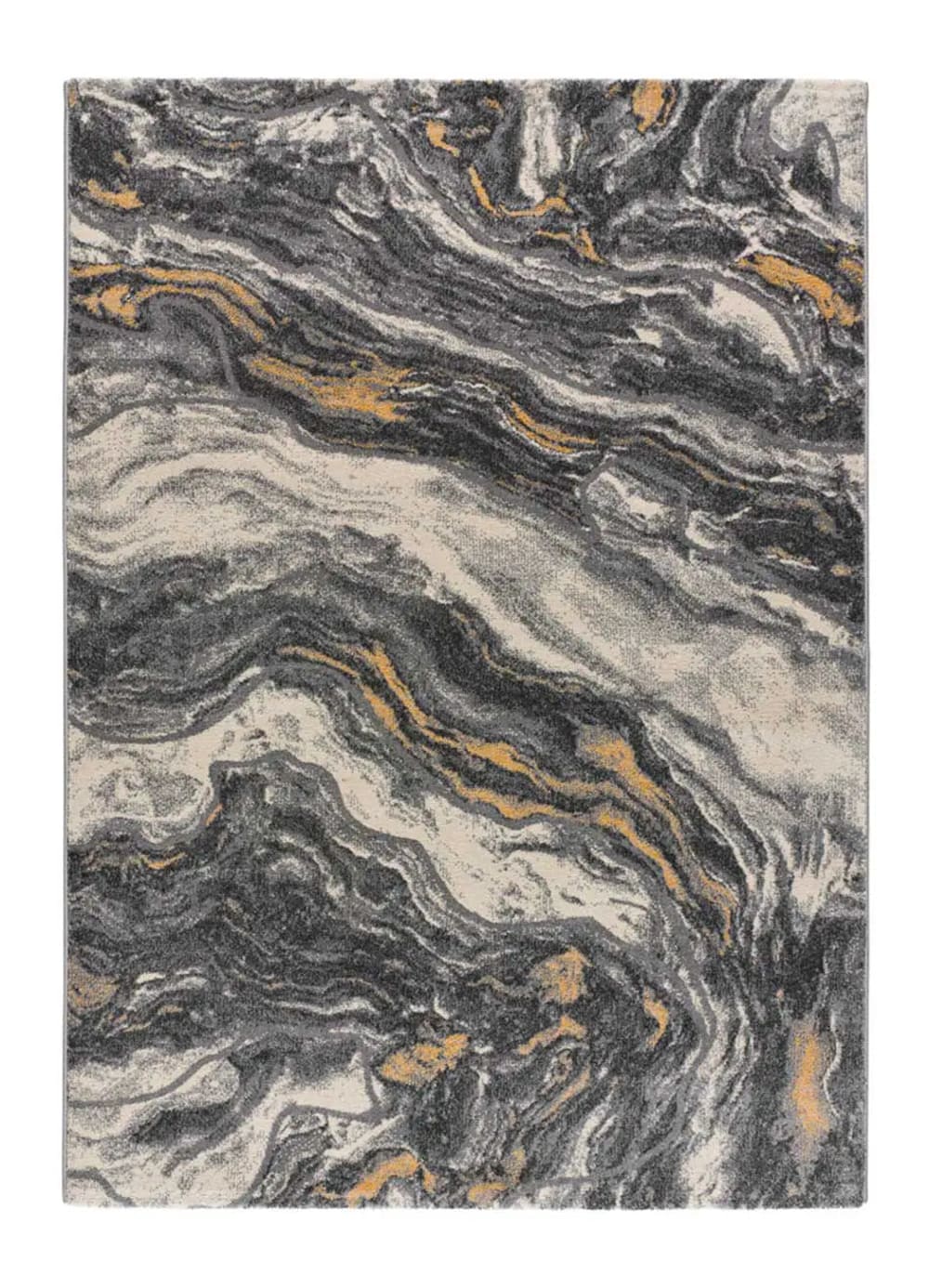 Tapis effet marbre gris 80x150 cm