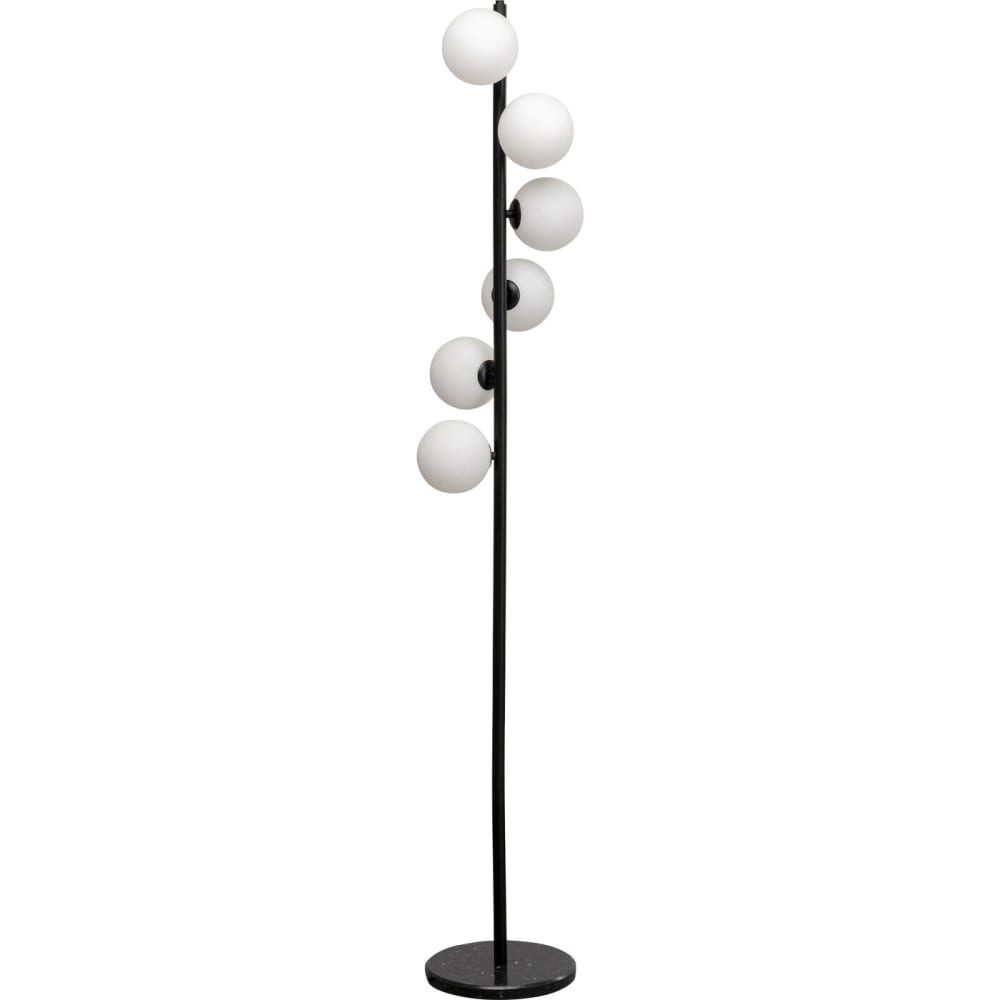 Lampadaire en acier noir - verre