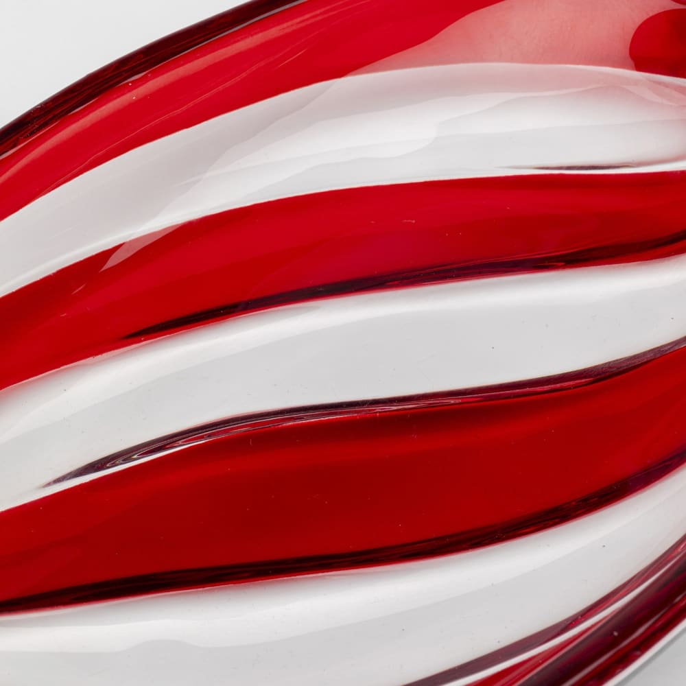 Coupe bonbon en verre rouge et transparent — vue 4