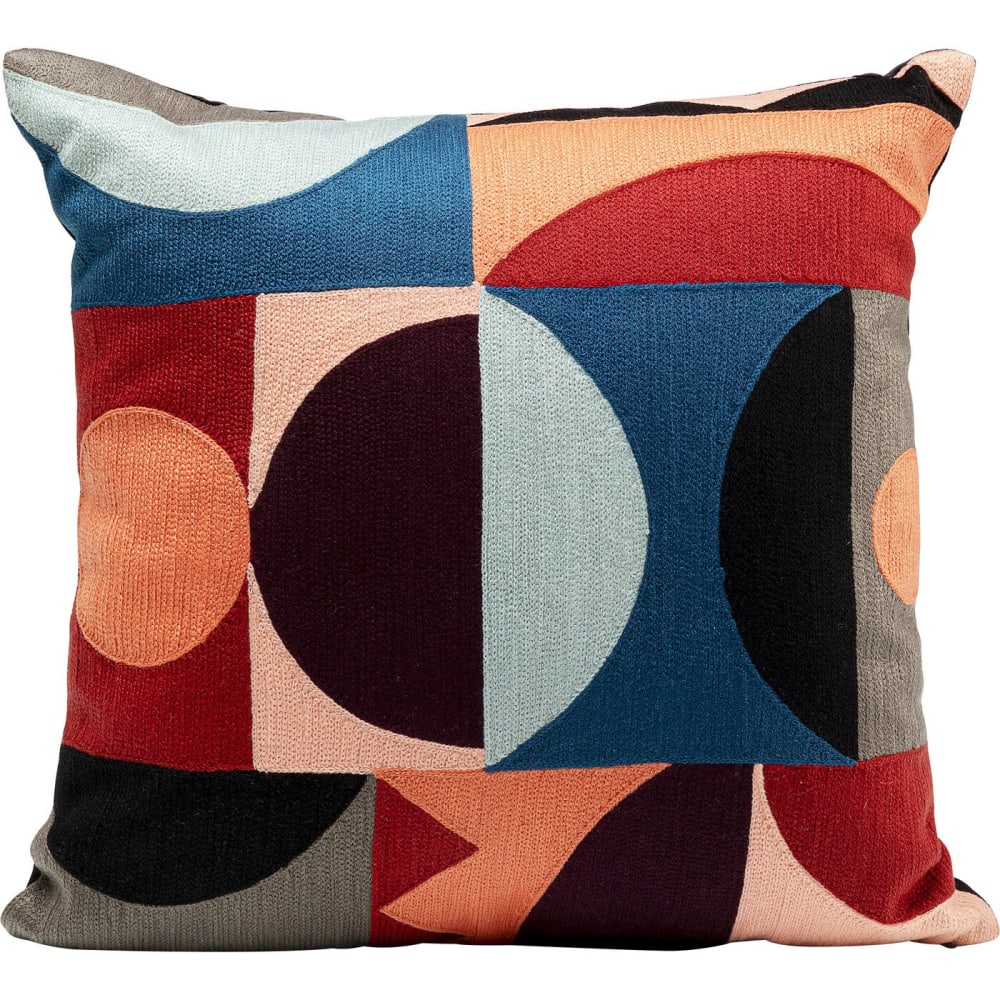 Kare Design Kissen mit abstraktem Muster, mehrfarbig, 45x45cm style modern - Pes - Polyester