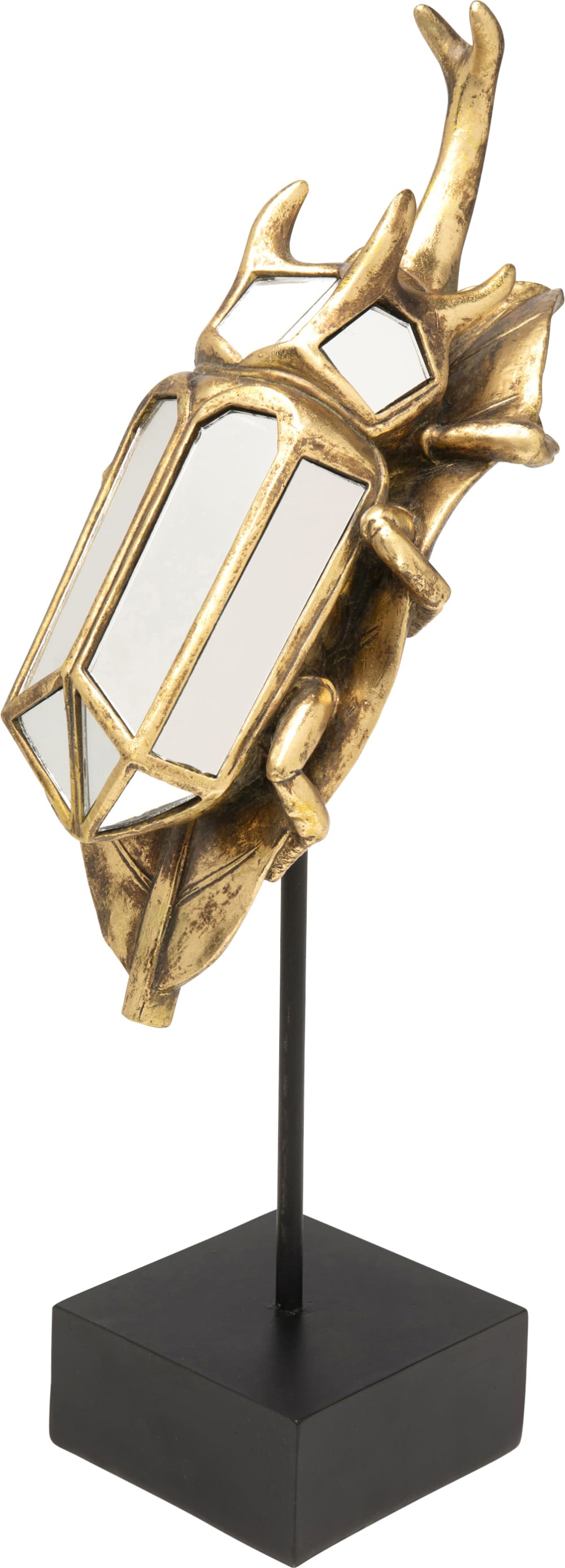 Kare Design Deko-Objekt Käfer aus Glas und Polyresin, gold, H41cm style classic chic - Glas