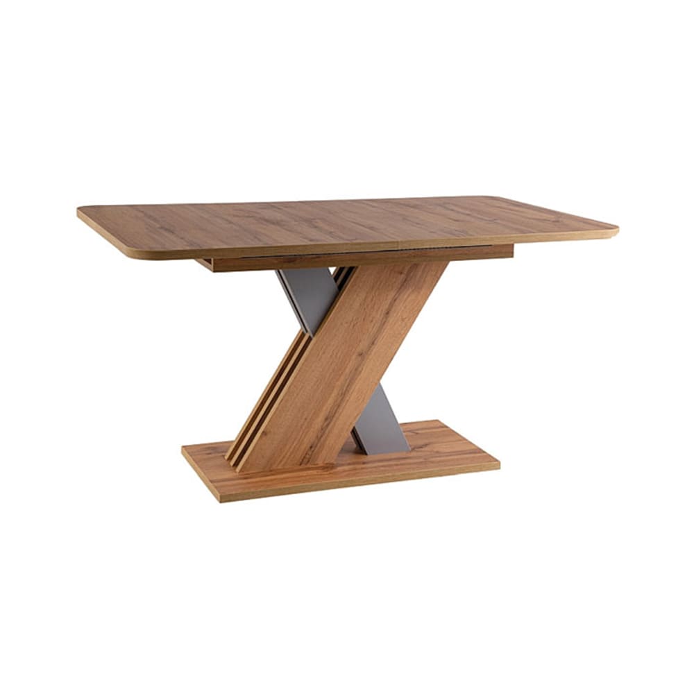 Feldmann-Wohnen Esstisch ausziehbar aus Spanplatte, 140-180x85x76cm, braun / grau style modern - Spanplatte