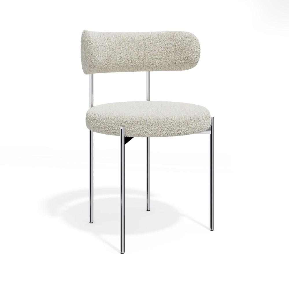 Lot de 2 chaises en bouclette