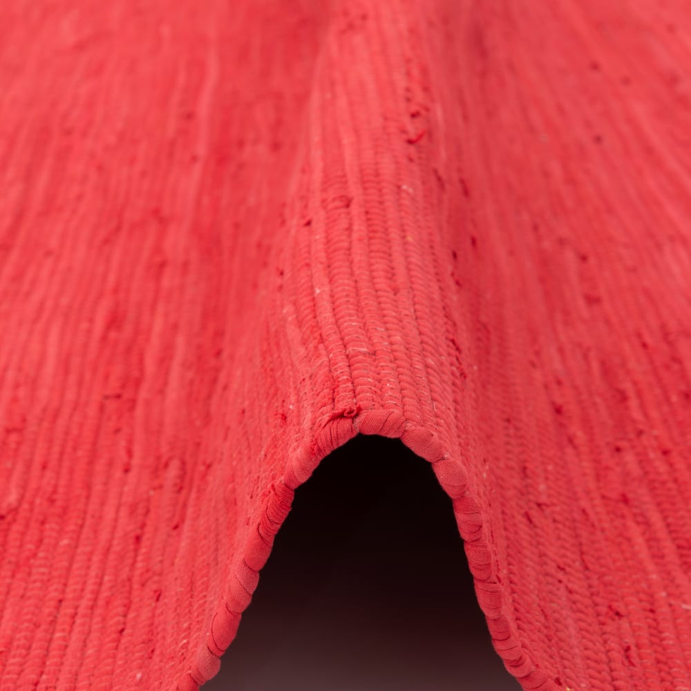 Tapis couloir en coton rouge 90x160 cm — vue 4