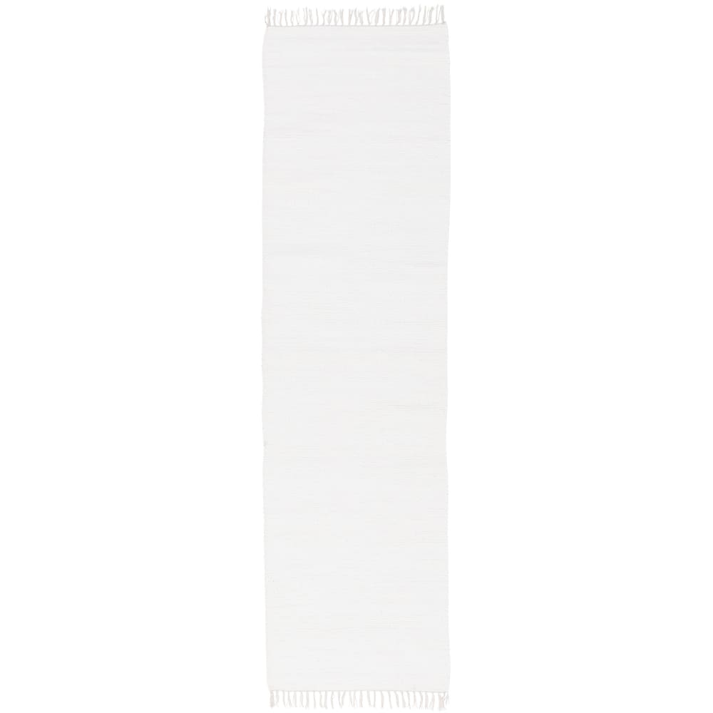 Tapis couloir en coton blanc 70x140 cm