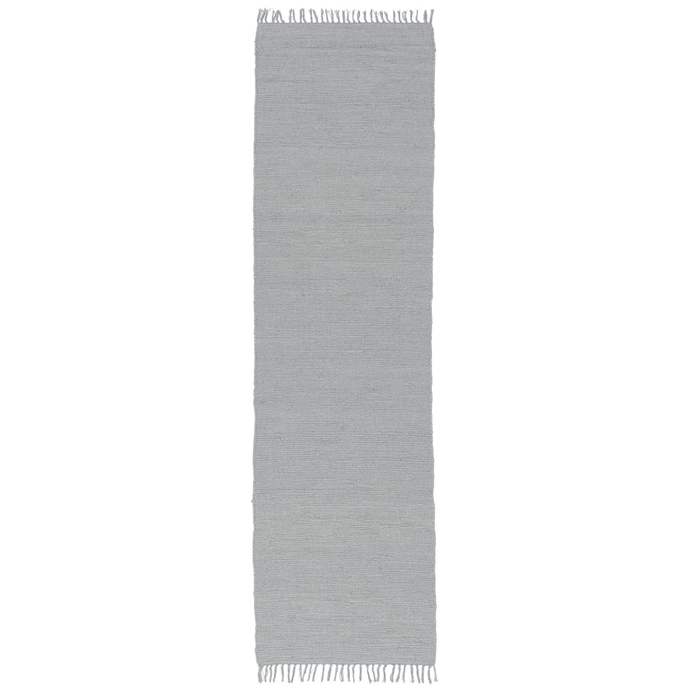 Tapis couloir en coton gris 70x250 cm
