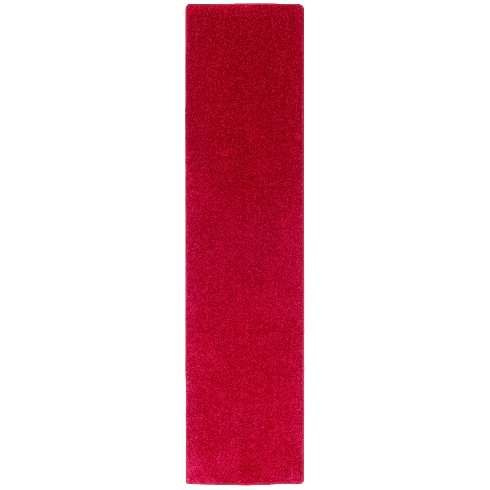 Tapis couloir uni rouge 80x200 cm