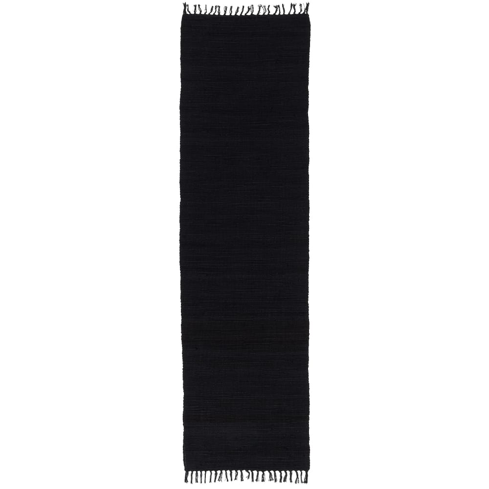 Tapis  couloir en coton noir 90x160 cm