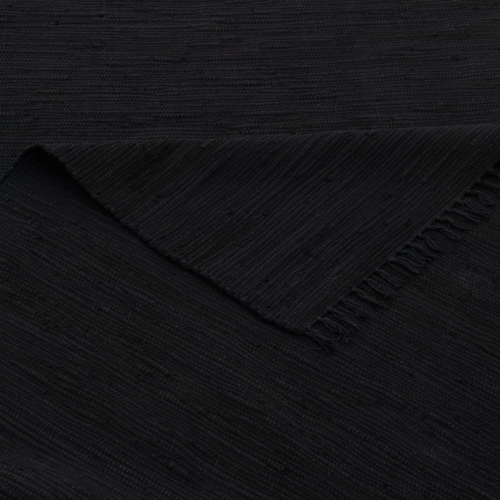 Tapis couloir en coton noir 90x160 cm — vue 4