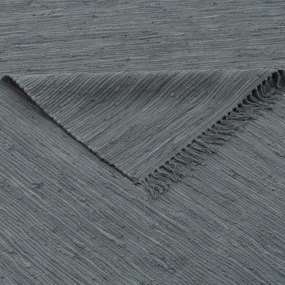 Tapis couloir en coton anthracite 90x160 cm — vue 4