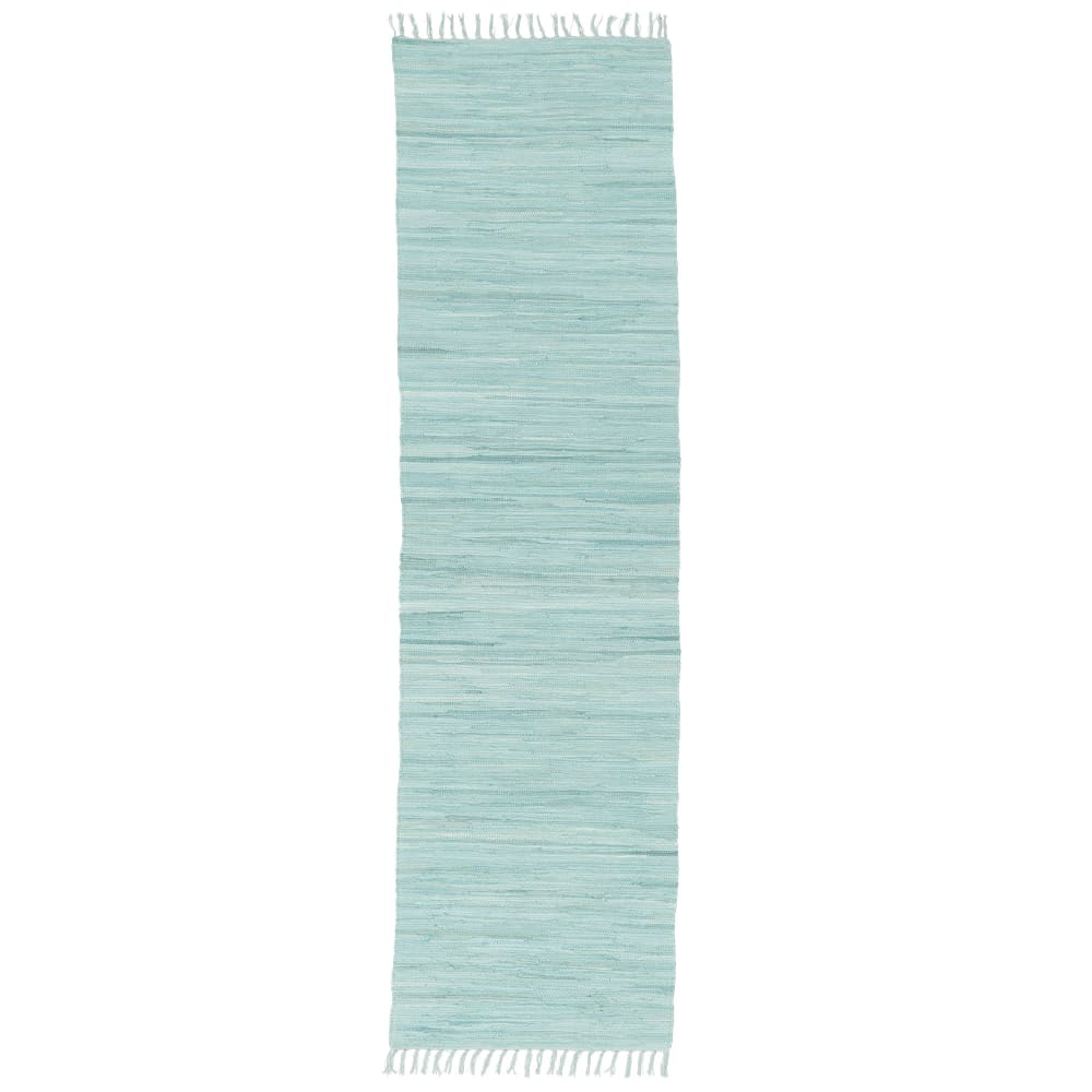 Tapis couloir en coton bleu 70x250 cm