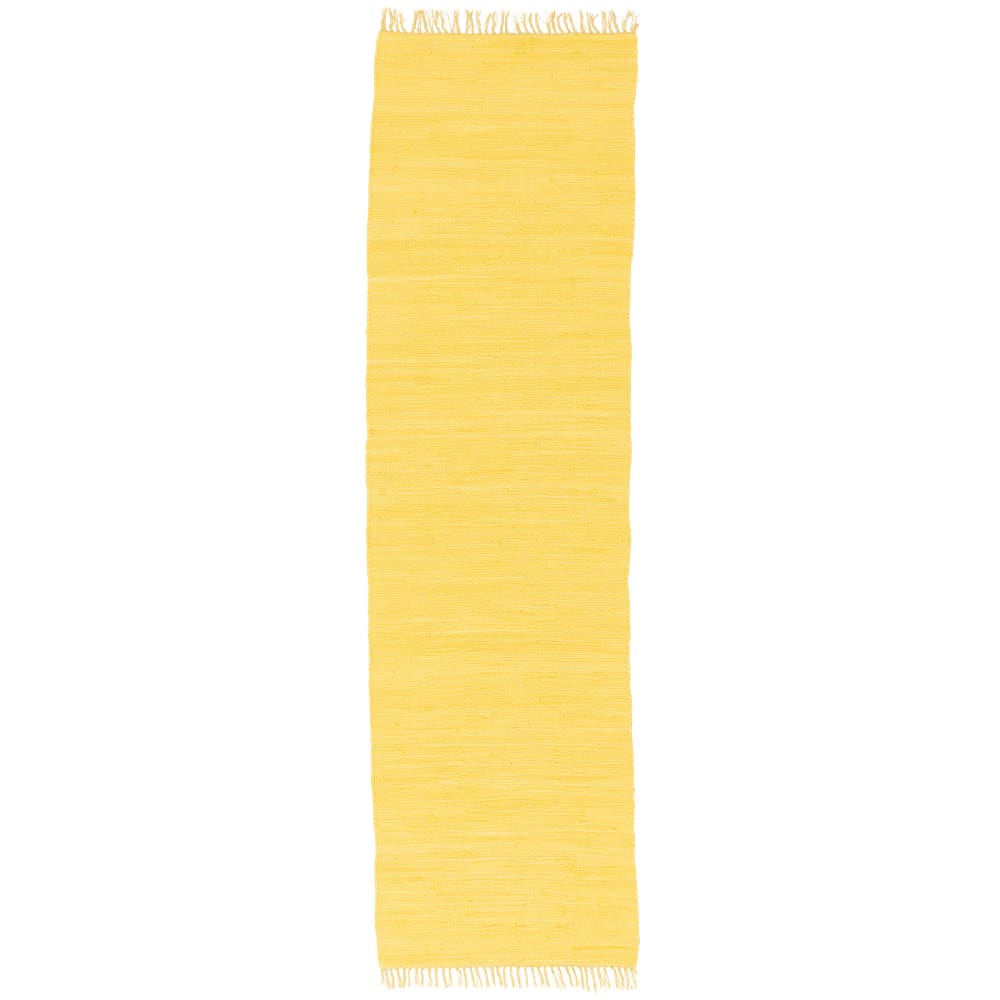 Tapis couloir en coton jaune 70x250 cm