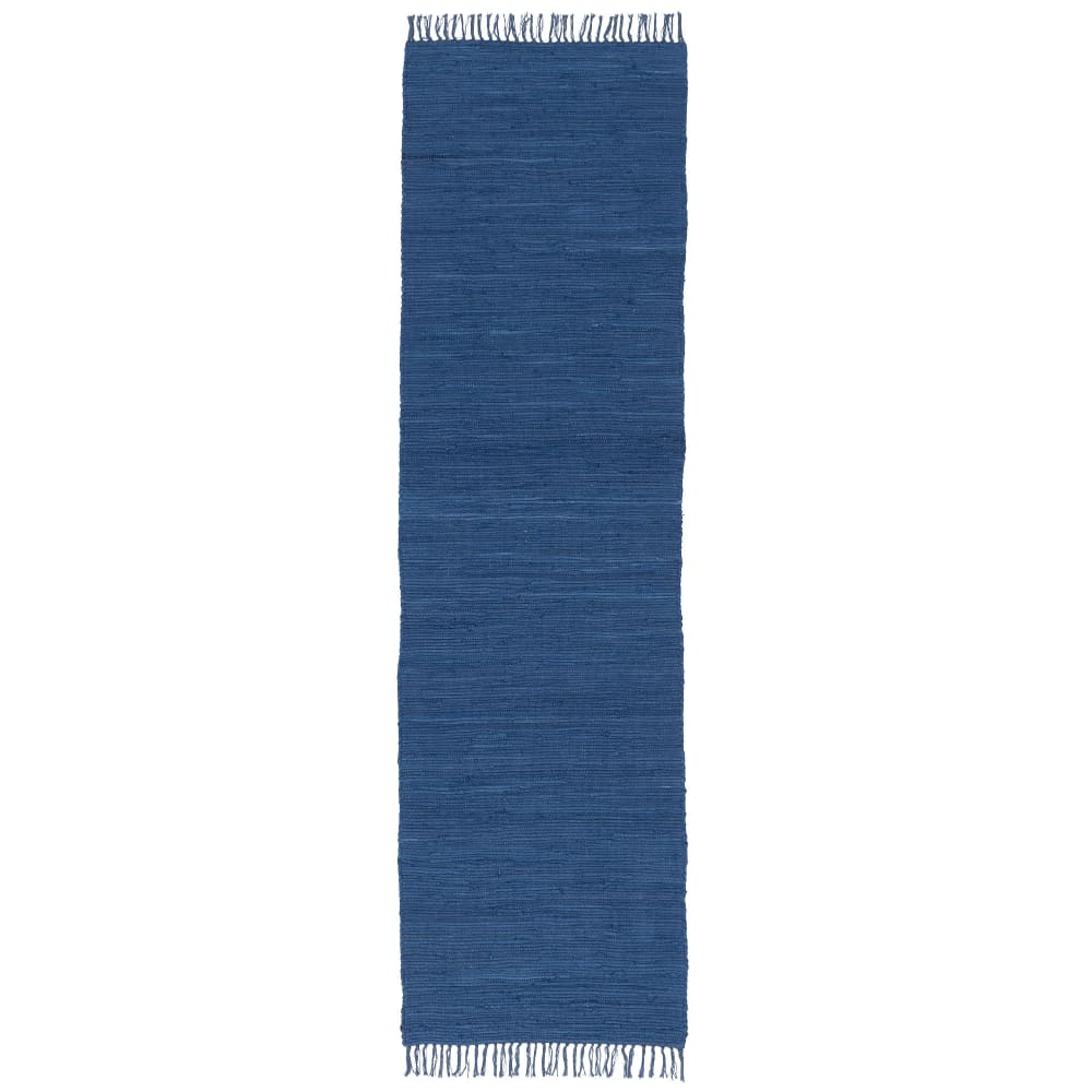 Tapis couloir en coton bleu foncé 60x120 cm