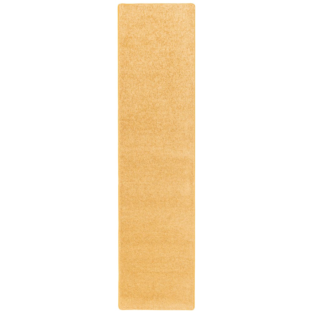 Tapis couloir uni jaune curry 80x200 cm