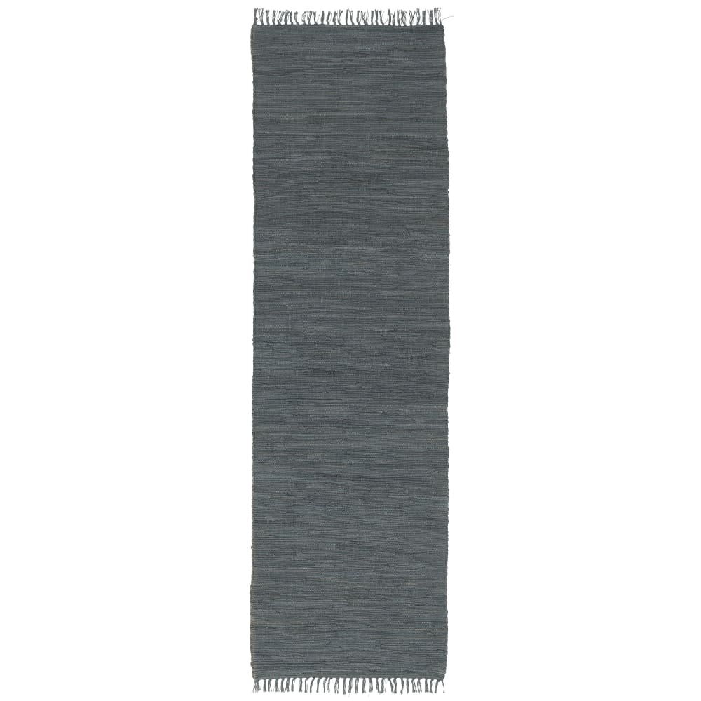 Tapis couloir en coton anthracite 70x250 cm