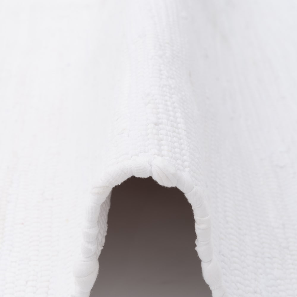 Tapis couloir en coton blanc 70x250 cm — vue 4