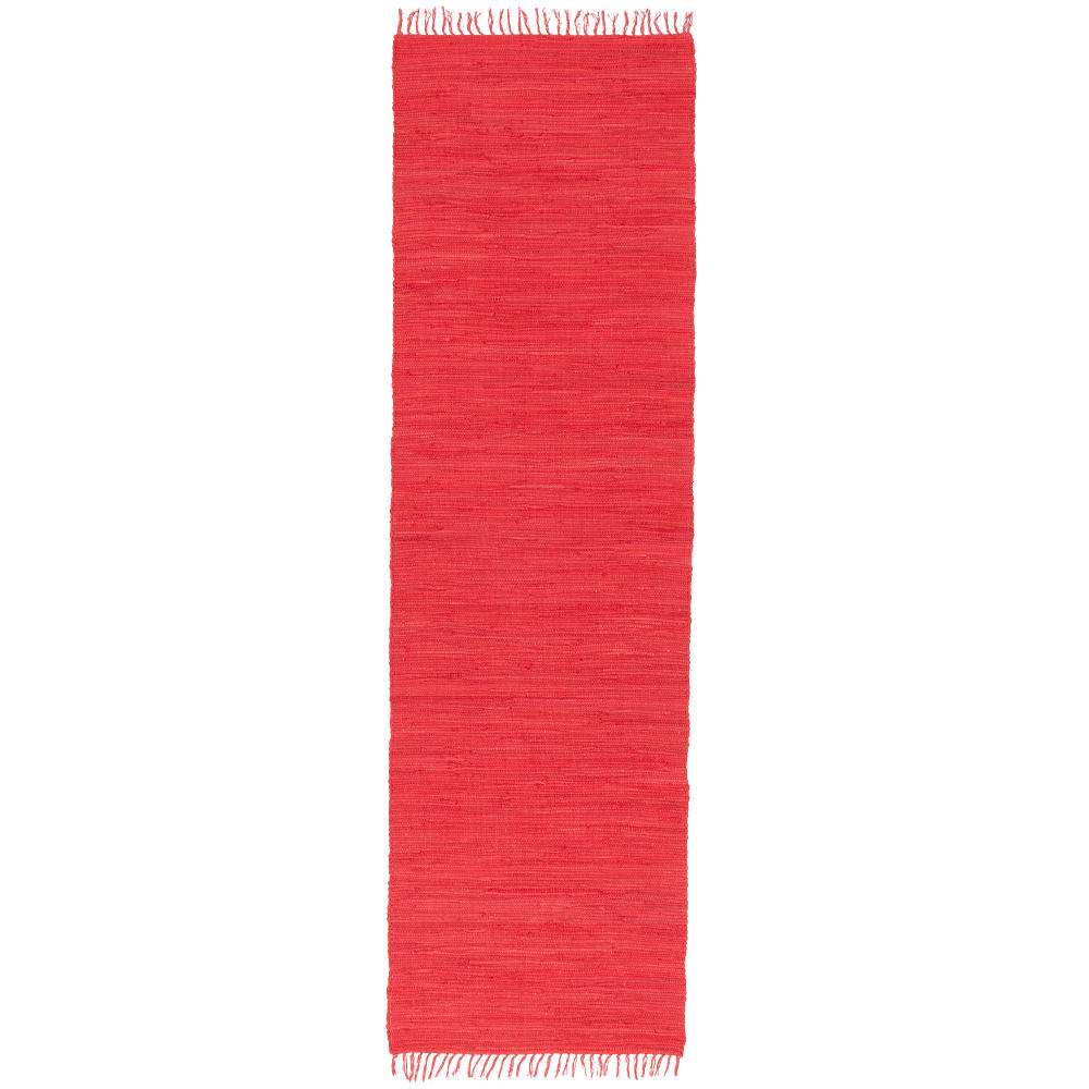 Tapis couloir en coton rouge 70x250 cm