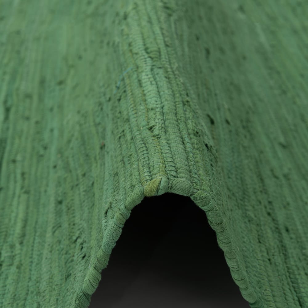 Tapis en coton uni vert foncé 70x140 cm — vue 4
