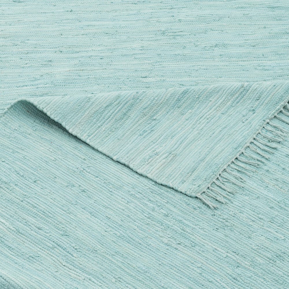 Tapis en coton uni bleu 160x230 cm — vue 4