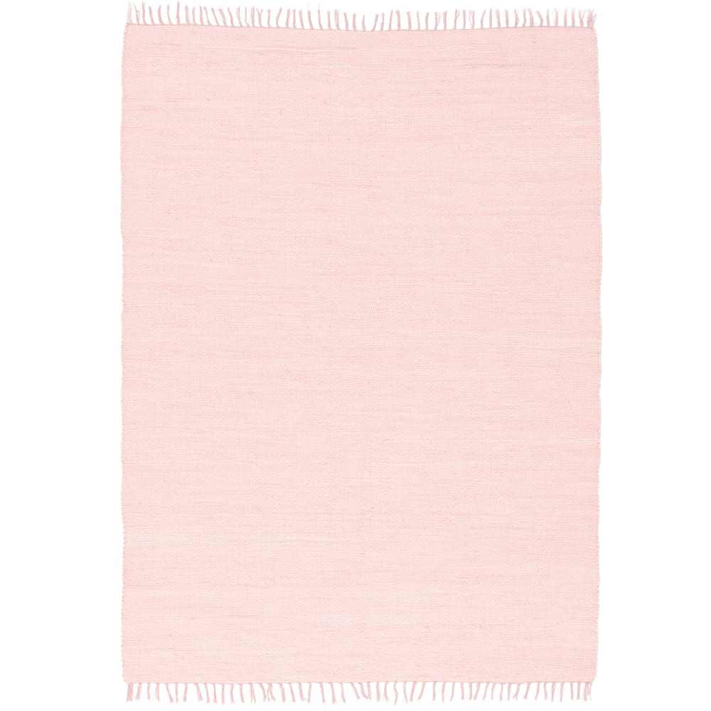 Tapis en coton uni rose 120x180 cm