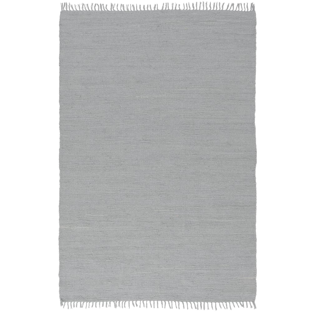 Tapis en coton uni gris 60x120 cm