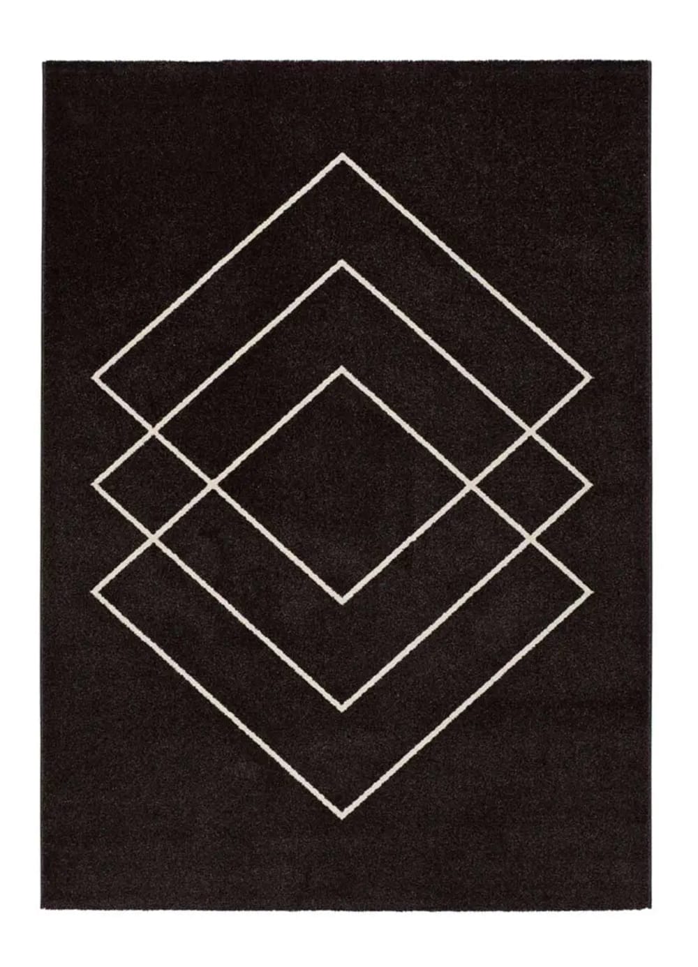 Tapis géométrique noir 133x190 cm