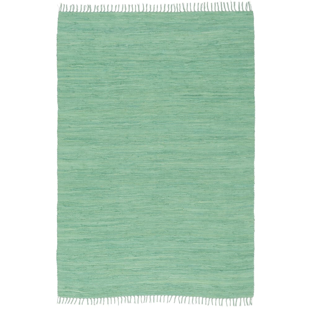 Tapis en coton uni vert d’eau 70x250 cm