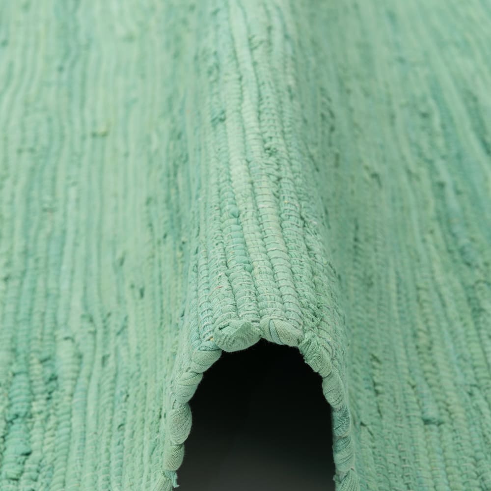 Tapis en coton uni vert d’eau 70x250 cm — vue 4