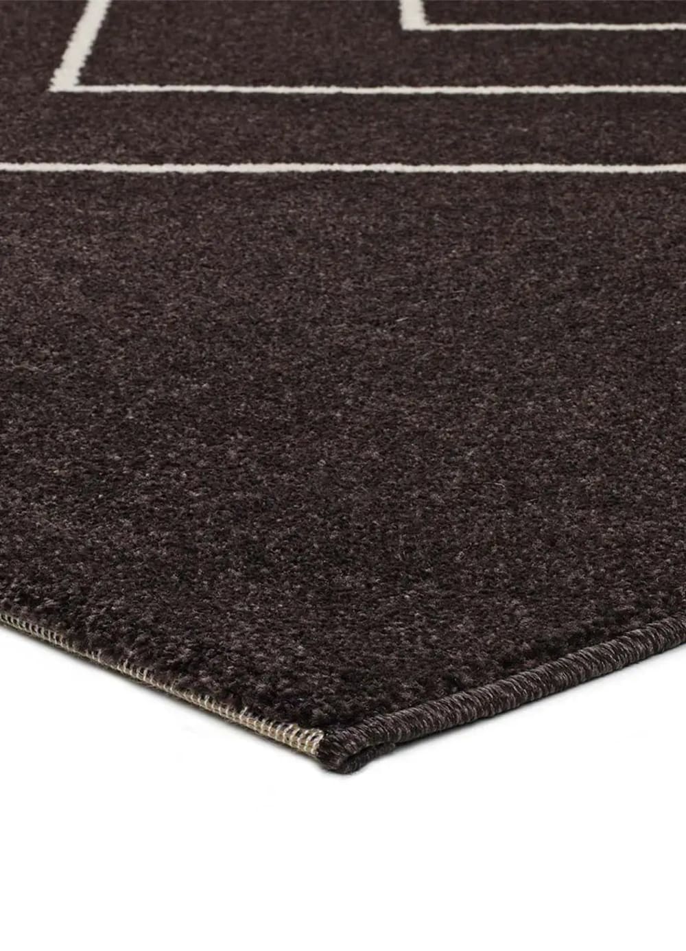 Tapis géométrique noir 160x230 cm — vue 4