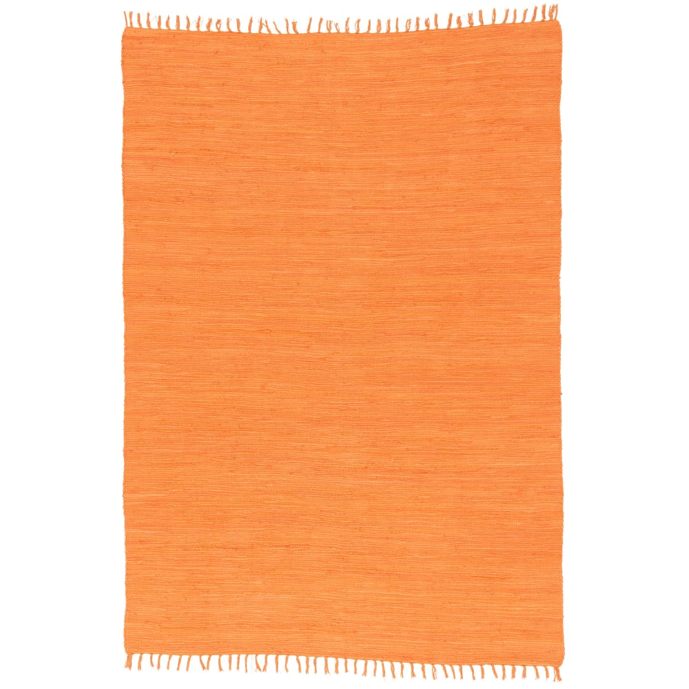 Tapis en coton uni terre cuite 70x140 cm