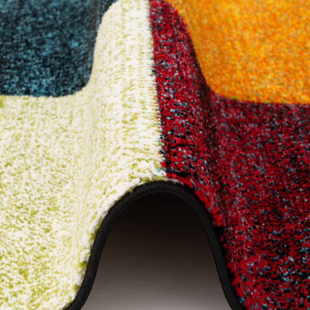 Tapis design à carreaux multicolore 200x290 cm — vue 4