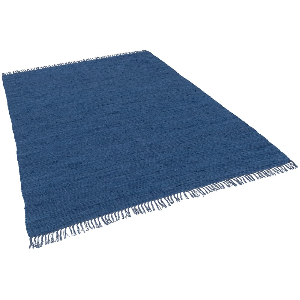 Tapis en coton uni bleu foncé 160x230 cm — vue 4