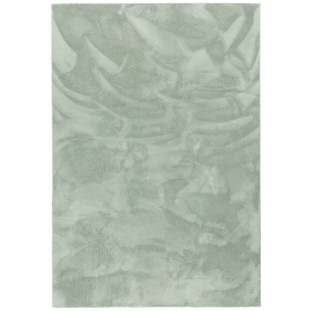 Tapis en fausse fourrure uni vert 80x150 cm